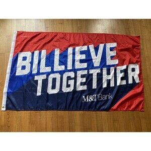 BUFFALO BILLS FLAG 3' x 5' -BANNER MAFIA -TAILGATE NFL Billeve Together Football